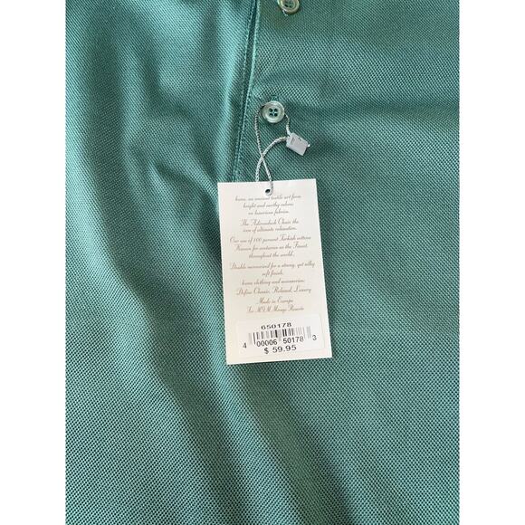 NWT Mens Kuna‎ Classic Relaxed Fit Turkish Cotton Sage Short Sleeve Polo Size XL - Picture 4 of 6